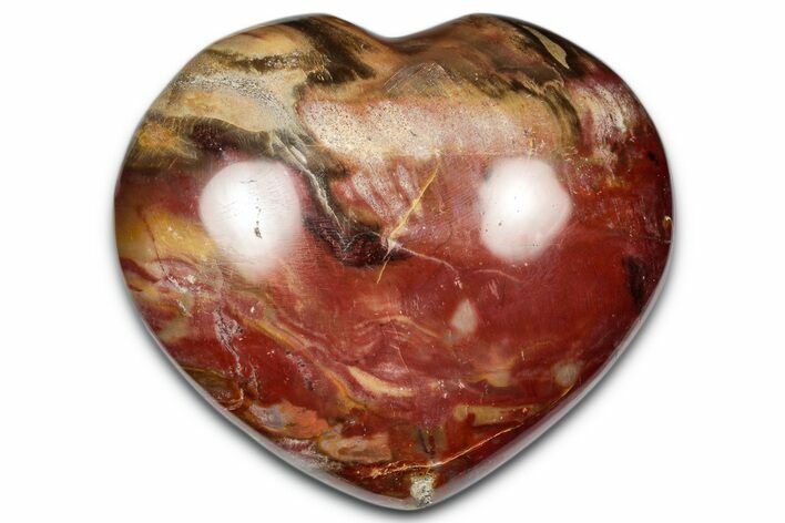 Polished Triassic Petrified Wood Heart - Madagascar #344029